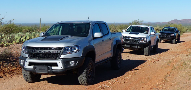 A ZR2 Bison up front. Standard ZR2s behind.